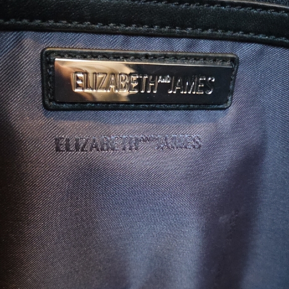 NWOT Elizabeth and James Black Leather Scott Fringe Tote - Picture 2 of 7